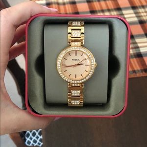 Rose Gold Fossil Watch
